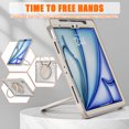 thumbnail image 6 of XYX for iPad Air 13 inch Case (M4 2026/M3 2025/M2 2024), 360 Rotating Hand Grip, Shoulder Strap, Heavy Duty Drop Protection, Khaki, 6 of 7