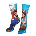 thumbnail image 3 of Lsque Mario Print Women's Men's Novelty 16in Crew Socks Cotton Socks Knee High Socks for Walking,Running,Nurses,Pregnancy, 3 of 6