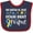 Navy and Red, variant on Inktastic My Sister is Just Down Right Perfect Down Syndrome Awareness Ribbon Boys or Girls Baby Bib