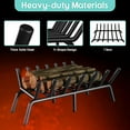 thumbnail image 4 of Flat Bar Fireplace Grate Heavy Duty Solid Steel Fireplace Log Grate with Support Legs Firewood Rack Outdoor for Backyards Courtyards Terraces Fireplaces, 4 of 6