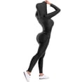 thumbnail image 4 of MixMatchy Women's Solid Scrunch Butt Active Leggings Zip Up Jacket Set Workout Yoga Outfit, 4 of 5