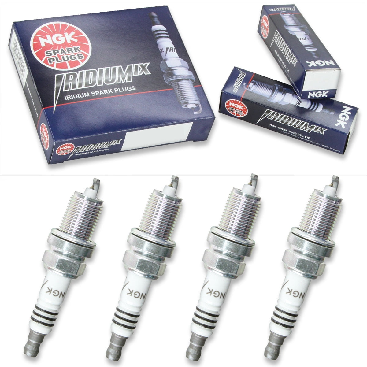 4 pc NGK 2477 Iridium IX Spark Plugs for 1UNG-18-110 4419 4701 5303 9651 999-06910-X9-019 BY481-ZFR5F FR8LII33X IK16 IK16TT MZ602068 XP5224 XP5224DP2 XP5405 XP5405DP2 XP985 XP985DP2 Ignition Wire