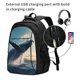 thumbnail image 2 of Disketp Dancing Whale Mochila de Viaje Estampada para Laptop con Puerto de Carga USB, Mochila Impermeable para Computadora – Regalo para Hombres y Mujeres, 2 of 7