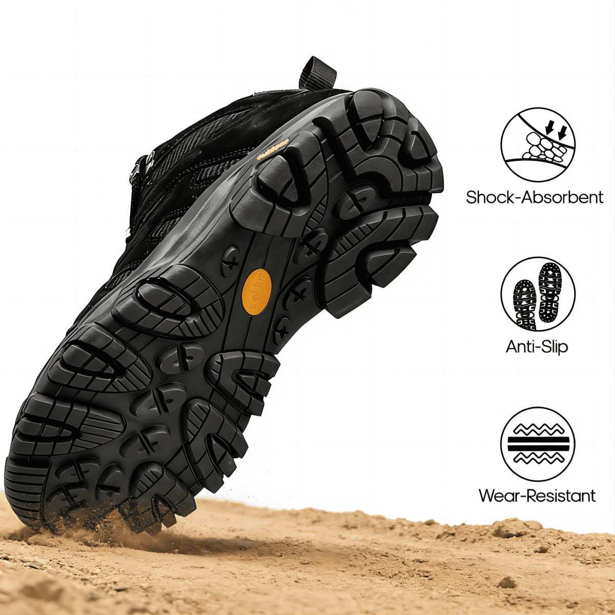 Gexuosn Hiking Boots Outdoor Trekking Camping Trail Hiking Boot for Women, Black