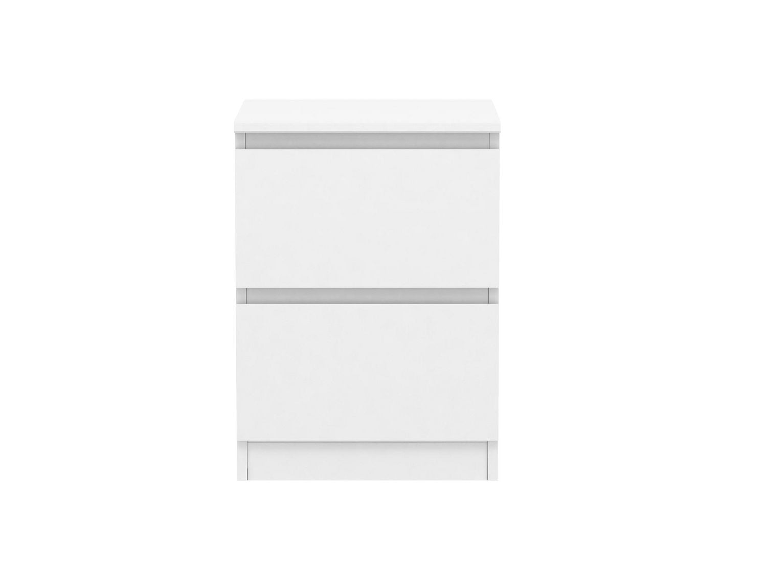 HOMETRENDS Table de chevet à 2 tiroirs, pour adultes, enfants et adolescents, Finition blanche