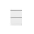 thumbnail image 2 of Table de chevet Hometrends à 2 tiroirs, pour adultes, enfants et adolescents, finition blanche, 2 of 5