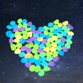 thumbnail image 2 of 10PCS Pebbles Stones Multicolor Glow in the Dark Fish Tank Stones Decor Pebbles, 2 of 6