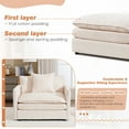 thumbnail image 6 of Dinosisco Oversized Lounge Chair with Ottoman, Cloud Accent Armchair for Living Room, Beige Chenille, 6 of 9