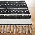 thumbnail image 3 of SAFAVIEH Striped Kilim Cedric Striped Cotton Runner Rug, Black/Ivory, 2'3" x 9', 3 of 8