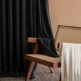 thumbnail image 2 of Lazzzy Blackout Velvet Curtains Living Room Darkening Drapes 2 Panels Rod Pocket Thermal Insulated Soft Privacy Window Treatments Black 52" x 84", 2 of 14
