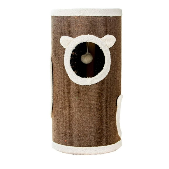 Casa rascadora para gatos, tablero rascador resistente al desgaste con juguete para jugar, sofá portátil para gatos, cama para proteger a los gatos L