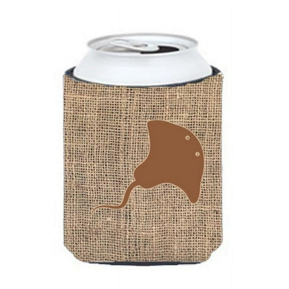 Stingray Burlap And Brown Can Or Bottle  Hugger