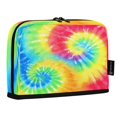 thumbnail image 2 of Standing Pencil Case with Base Large Capacity Stationery Pouch Pen Bag with Zipper for Women Men Tie-dyed Colorful Spiral Pattern, 2 of 7