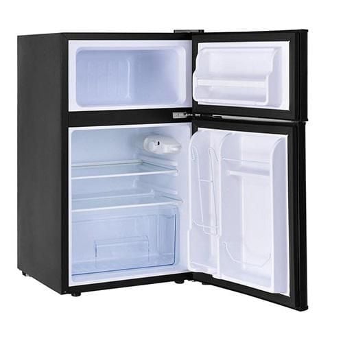 RCA 3.2 CU FT 2 Door Fridge with Top Freezer - Black