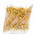 thumbnail image 1 of Wmool 100pcs Disposable Bamboo Sticks for Cocktails & Cakes - Colorful Fruit Desi, 1 of 8