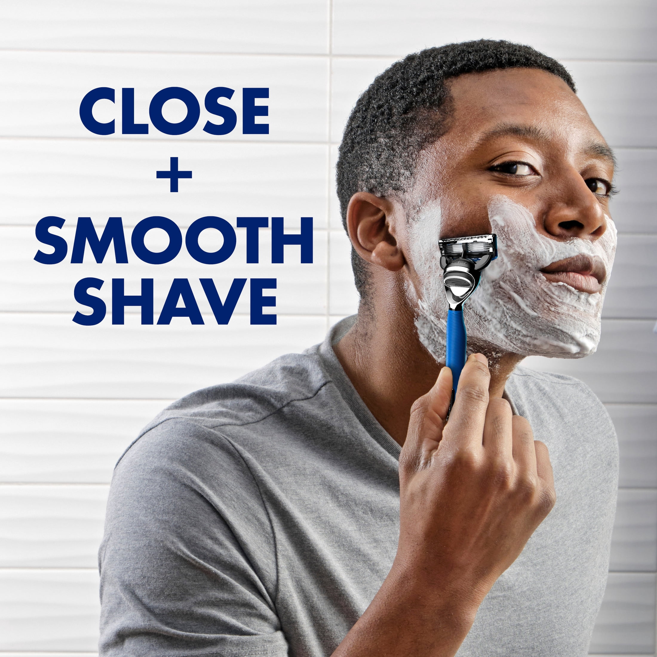 Gillette Mens Razor, Clean & Fresh, Handle + 2 Blade Refills