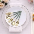 thumbnail image 5 of BalsaCircle 24 Metallic Gold Dusty Sage Green Disposable 6" Premium Plastic Cutlery Spoons Forks Set Party Events Tableware Decorations, 5 of 8