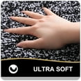 thumbnail image 3 of Smiry U-Shaped Luxury Bathroom Rugs, Ultra Soft and Absorbent Microfiber Contour Bath Rug, Non-Slip Machine Washable Toilet Rug, 24"x20", Black and White, 3 of 7