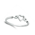 thumbnail image 4 of Filigree Swirl Promise Heart Cutout Ring .925 Sterling Silver Band Jewelry Female Male Size 10, 4 of 4