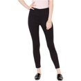 thumbnail image 1 of maison Jules Leggings casuales con lunares flocados para mujer, negro, grande, 1 of 2
