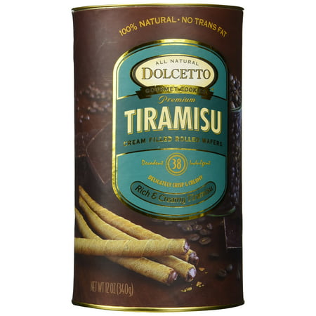 Dolcetto, Wafer Rolls Tiramisu, 12 Ounce Pack of