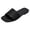Black, variant on Women's Flat Sandals Open Toe Leather Classic Slides Non Slip Comfortable Low Block Heeled Slippers Walking Summer Lightweight Beach Shoes Yellow Size 9.5