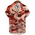 thumbnail image 3 of Las camisas más nuevas para hombres, camisa hawaiana con estampado 3D de dragón, camiseta de uso diario para hombres, camisa casual de animales para hombres, ropa de moda para hombres, blusas, 3 of 5