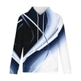 thumbnail image 6 of Miluxas Men's hooded bathroom light and shadow printed pullover long sleeved shirt Blue, 6 of 6