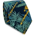 thumbnail image 3 of Men's Cotton Printed Floral Tie 2.56" Skinny Narrow Necktie, 3 of 4