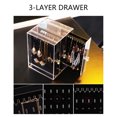 thumbnail image 4 of Labymos Acrylic Lastics Anti-Dust Jewelry / Ear Studs Case Transparent 3-Layer Ear Studs Storage Display, 4 of 8