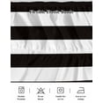 thumbnail image 5 of Simple Stripe Bed Skirt Black and White Bed Skirts California King Size 16 Inch Drop, Wrap Around Dust Ruffle&nbsp;Bedskirt with Adjustable Elastic Belt for Queen Size Beds, 5 of 7
