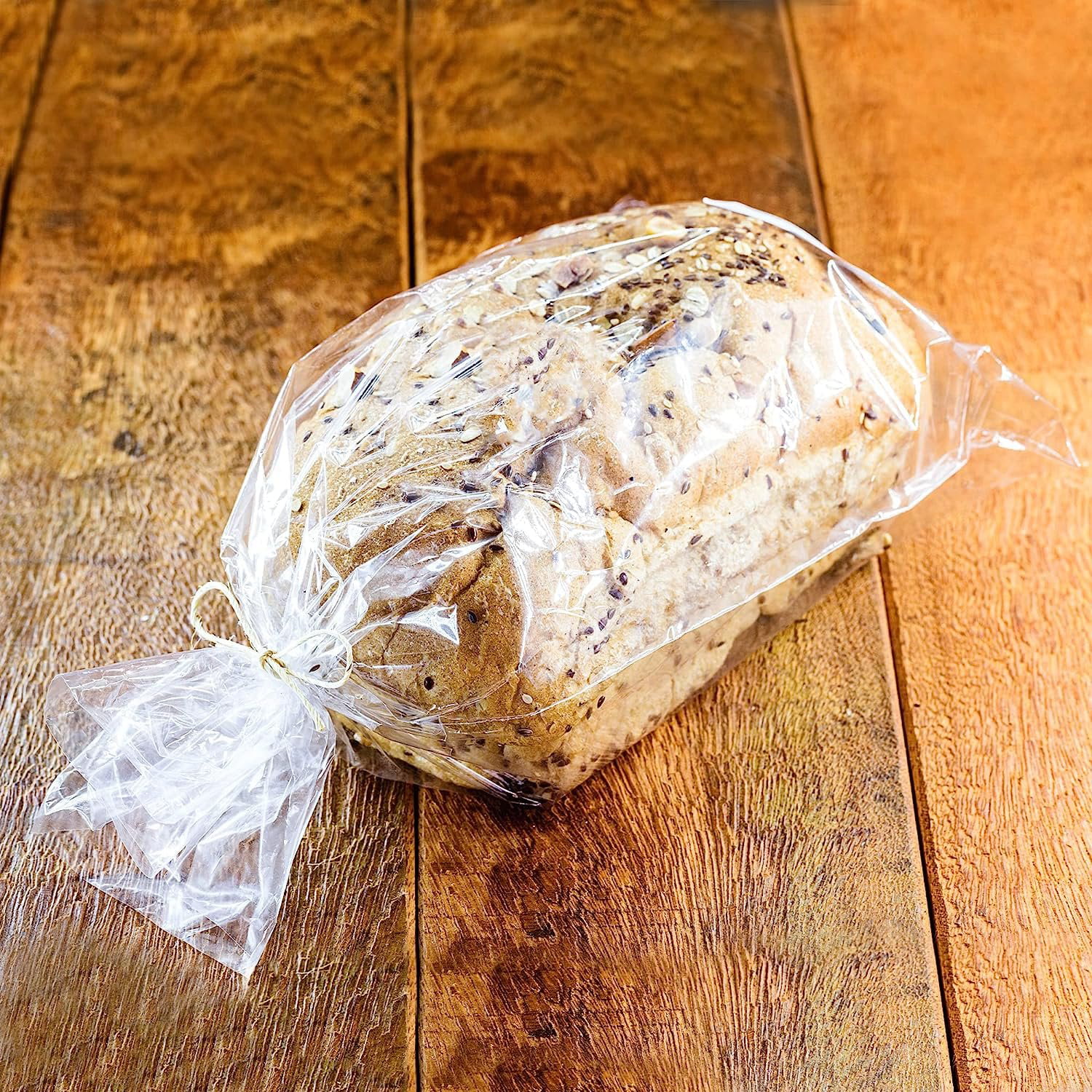 PUREVACY Gusseted Plastic Bread Bags 5.5 x 4.75 x 19 Inch, Plastic