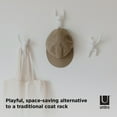 thumbnail image 5 of Umbra Buddy Decorative Wall Hooks Set of 3 White, 5 of 11