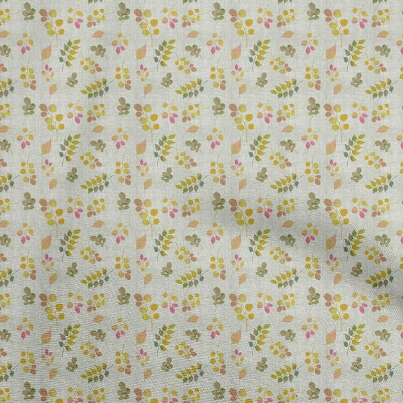 oneOone Polyester Spandex Mustard Yellow Fabric Autumn Quilting Supplies Print Sewing Fabric By The Yard 56 Inch Wide