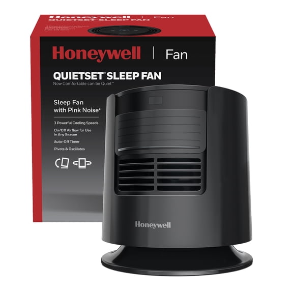 Honeywell Dreamweaver Sleep Personal Fan with Pink Noise, Black, HTF300