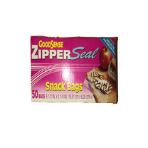 1 Pack GoodSense ZipperSeal Snack Bags, 50ct
