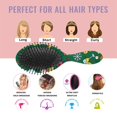 thumbnail image 7 of Green Christmas Santa and Snowman Pattern Hair Brush,Girls Detangling Hair Brush,Glide Through Tangles with Ease for Wet & Dry Hair,8.8"X2.8", 7 of 7