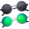 thumbnail image 1 of HSHDLDF Lunettes de Soleil Rondes Hommes Femmes Polarisées Hippie Lunettes de Soleil Rondes Lunettes de Soleil Rondes Monture en Métal avec Protection UV, 1 of 7