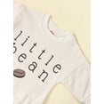 thumbnail image 5 of Infant Baby Sweatshirt Jumpsuit 3 6 12 18M Round Neck Long Sleeve Letter  Bean Print Autumn Romper, 5 of 8