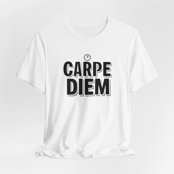 T-Shirt Carpe Diem : Tenue de Motivation Inspirante - Blanc - L