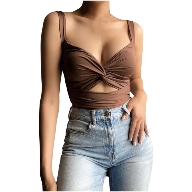 Débardeur Sans Manches à Enfiler avec Appliques Sexy pour Femmes