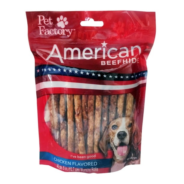 Pet Factory American Value Chews Munchy Rolls Dog Chews, Chicken Flavor