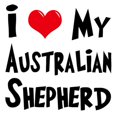 thumbnail image 2 of CafePress - I Love My Australian Shepherd -  Round Wood Ornament 4", 2 of 2