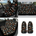 thumbnail image 2 of Jeiento Rooster 14 Pack Car Seat Cover Set with Steering Wheel Cover Seat Belt Strap Cover Daisy Garbage Bin Armrest Cover Pad Rearview Mirror Cover Coasters Gear Shift Knob Cover Set Fit SUV Truck, 2 of 7