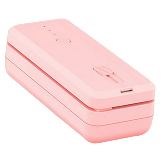 TOP! Household Mini Square Sealing Machine Laminator Packaging Food Bag Fresh Snack Pink
