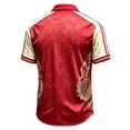 thumbnail image 3 of Mexico 2026 Soccer Cup Fan Jersey for Men, Button Down Short Sleeve Shirt with Winged Totem & Retro Print, Lightweight Breathable Stretch Athletic Top, 1 PC Mint Green XXXL, 3 of 5