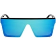 thumbnail image 1 of Oversized Flat Top Retro Square Aviator Frame Mirror Lens Unisex Sunglasses, 1 of 8