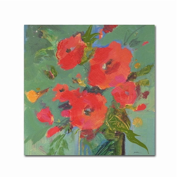 Trademark Fine Art "Crimson Bouquet" Canvas Art by Sheila Golden