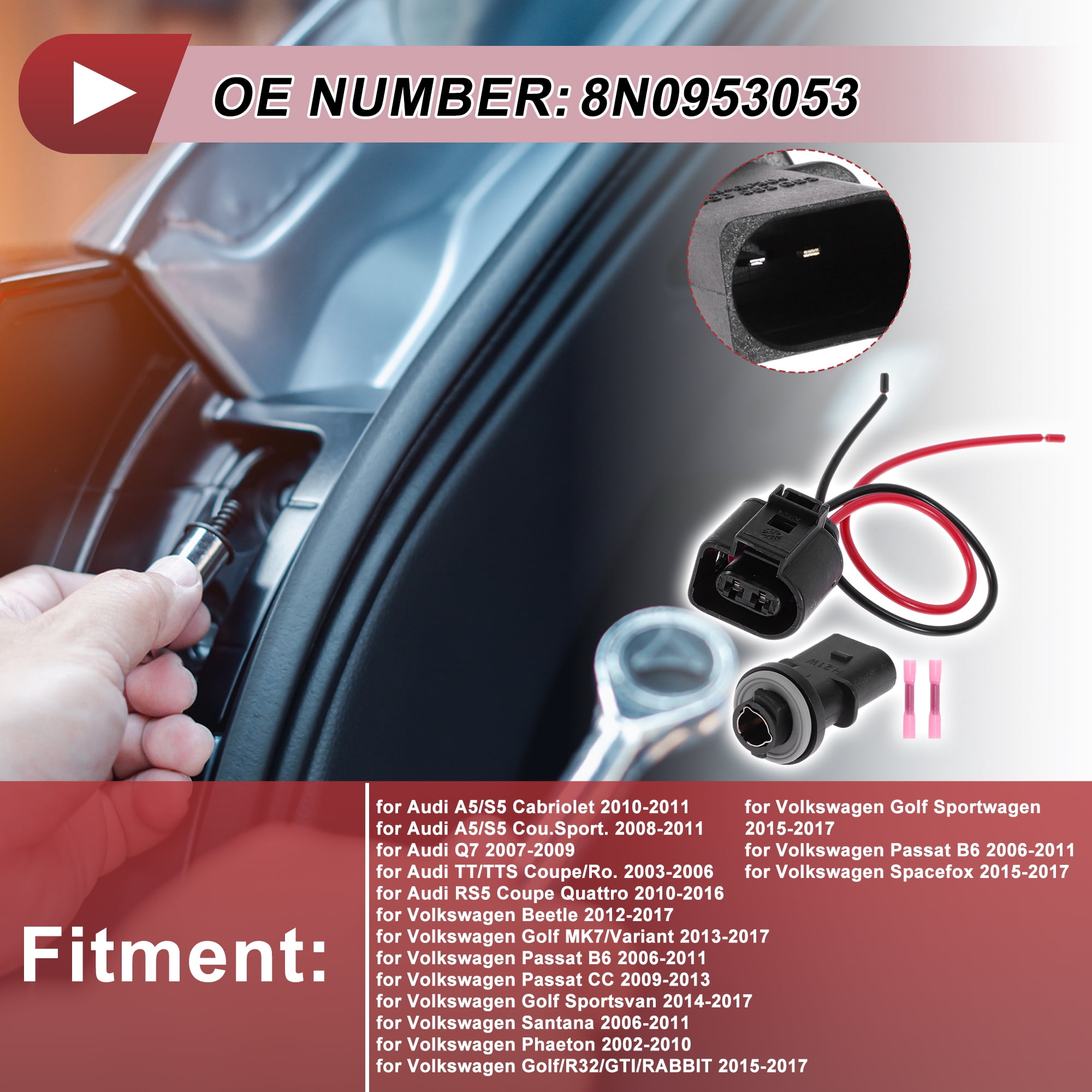 Unique Bargains Precisely Fit Front Indicator Light Socket Wiring for Audi A5/S5 2010-2011