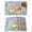 Gray Blue, variant on Happy Easter Placemats Set of 4, Spring Easter Eggs Bunny Floral Blue Wood Placemats for Dining Table, Place Mats for Kitchen Tabletop, Waterproof Wipeable Dining Table Mats Set